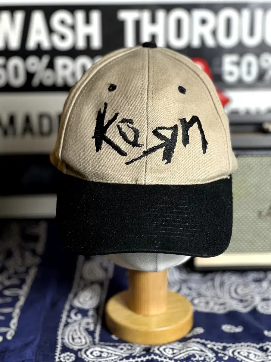 Rare) 90s Korn 빈티지 콘 모자